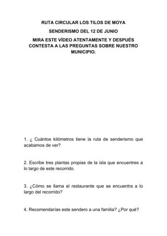 Senderismo en los Tilos de Moya