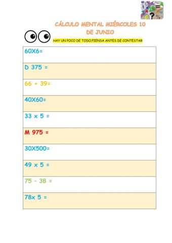 Cálculo 10 de junio
