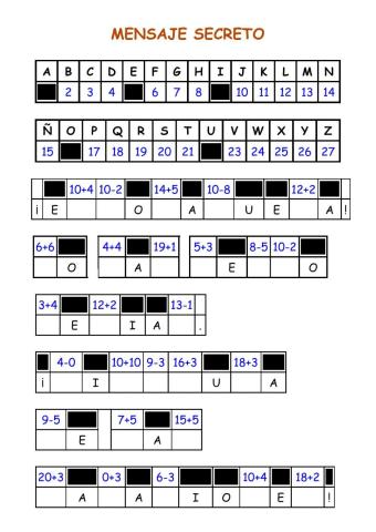 Mensaje secreto final.