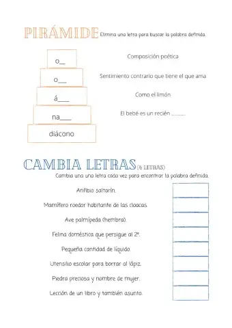 Pirámide y cambialetras
