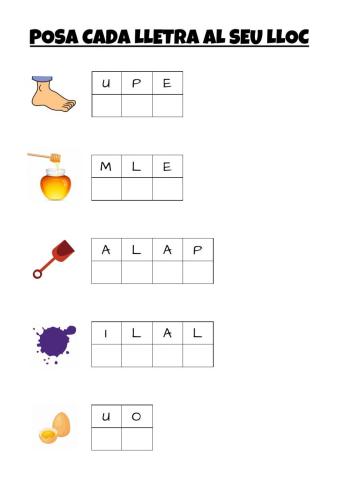 Endreça les lletres