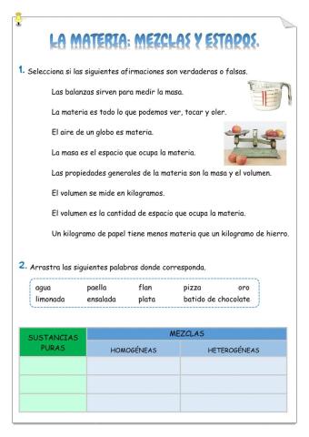 Materia y cambios de estado