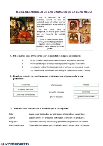 Las ciudades en la Edad Media