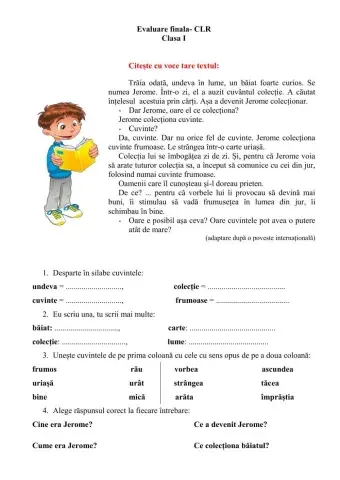 CLR 1 - Evaluare finala