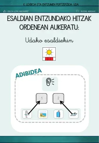 Esaldian entzundako hitzak aukeratu: UDA