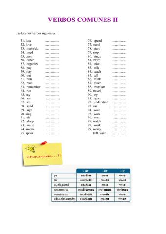 Verbos II