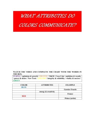 What attributes do colors communicate?