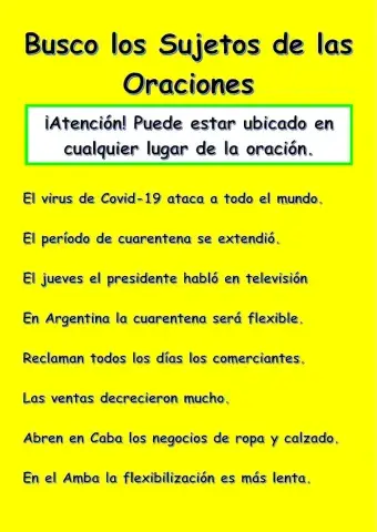 El Sujeto de la Oración