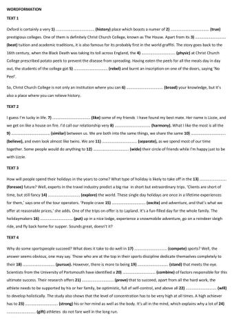 Matura skills: word formation