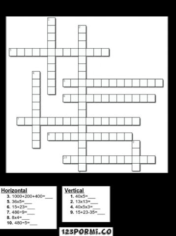 Crucigrama matematico