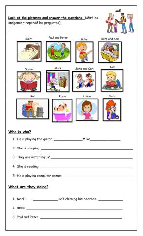 Present Continuous - EXTRA 4th form