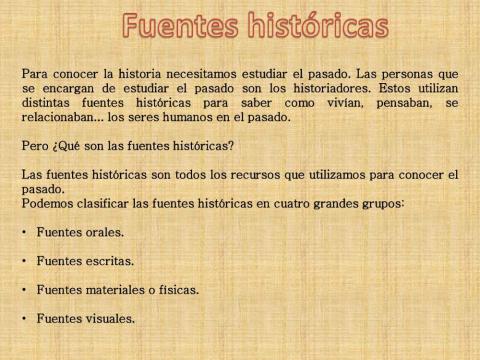 Fuentes Históricas