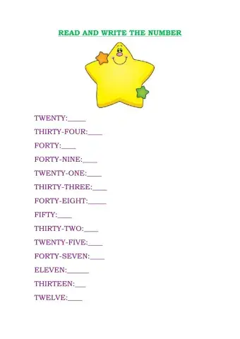 Read and write the number