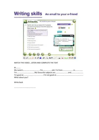 Writing an email listening