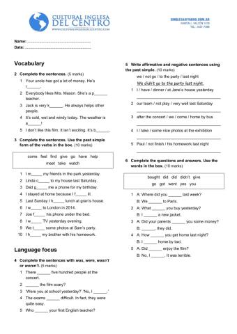 Test 2nd Adol Unit 3