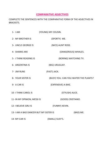 Comparative Adjectives