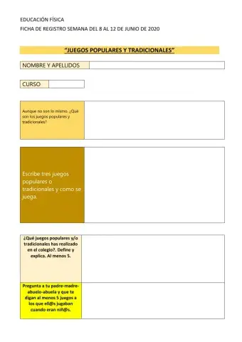 Juegos populares y tradicionales
