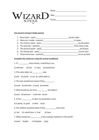 English File pre-intermediate grammar test