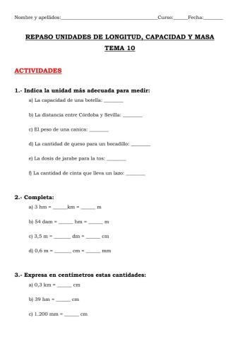 Repaso longitud capacidad masa