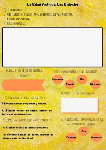 La Edad Antigua. Los Egipcios