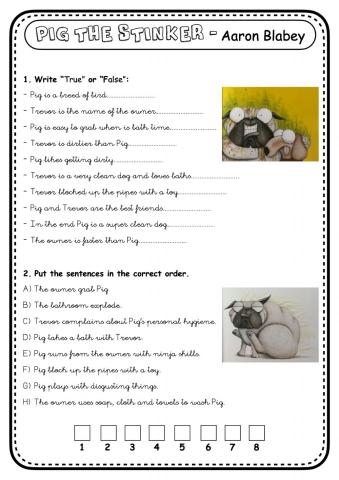 PIG THE STINKER - Worksheet