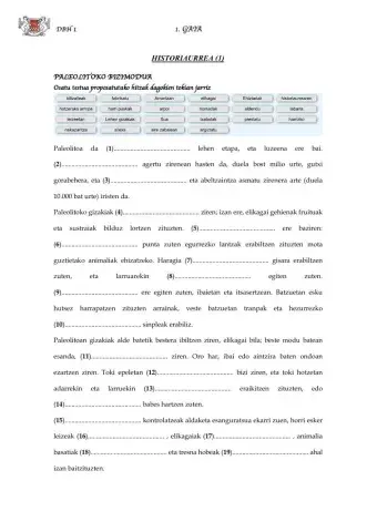 (DBH 1) Historiaurrea