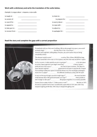 Verb+preposition collocations