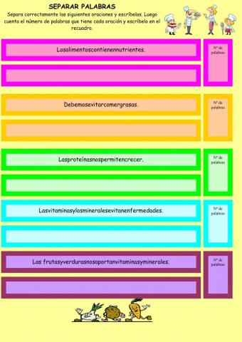Separación de palabras