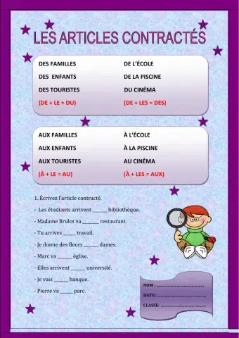 Les articles contractés