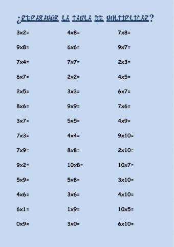 Multiplicaciones