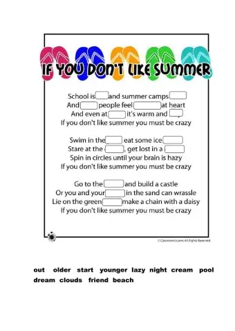 English Summer Poem