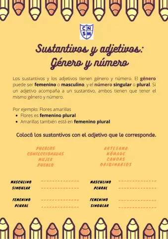 Sustantivos y adjetivos: Género y número