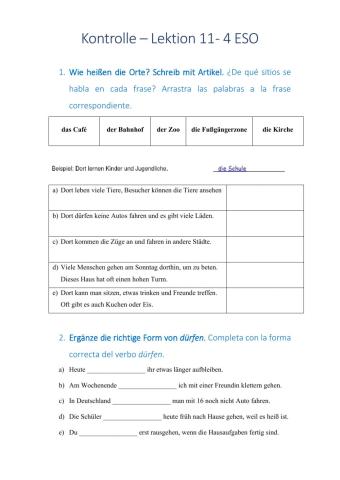 Kontrolle - Lektion 11