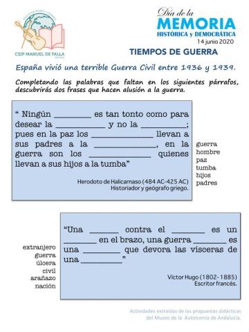 Cuadernilo Memoria Histórica y Democrática de Andalucía