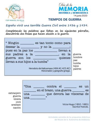 Cuadernilo Memoria Histórica y Democrática de Andalucía