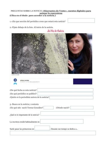 Actividades sobre una noticia de prensa.