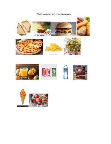 Food and Drinks Menu