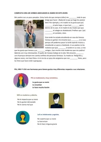 B1.2 Verbos de sentimiento