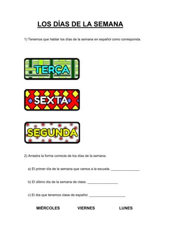 Los días de la semana