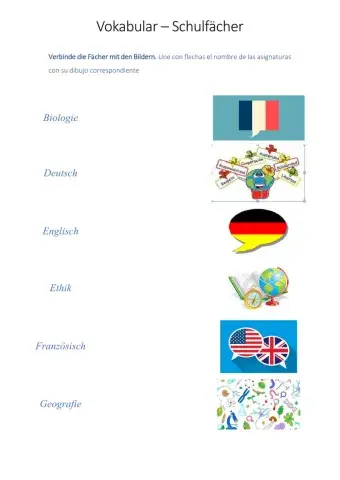 Vokabel - Schulfächer