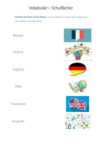 Vokabel - Schulfächer