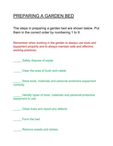 Preparing a Garden Bed