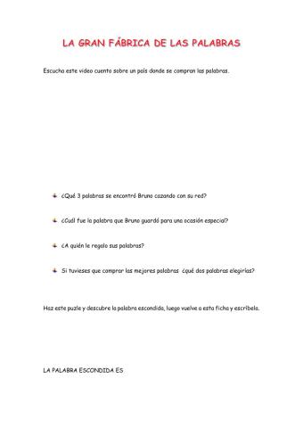 LA GRAN FÁBRICA DE LAS PALABRAS (video cuento)