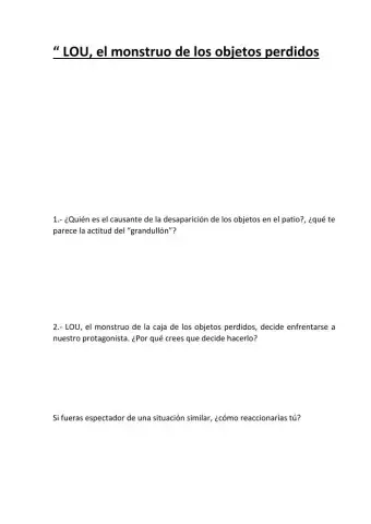 Lou, el monstruo de los objetos perdidos