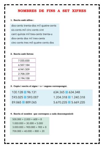 Nombres 7 xifres