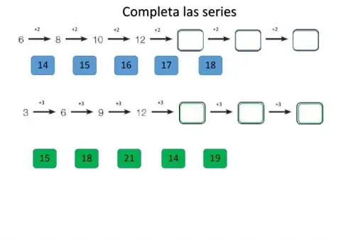 Completa las series