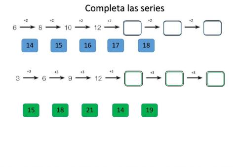 Completa las series