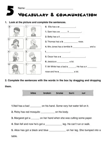 GG3. Vocabulary Test UNIT 5