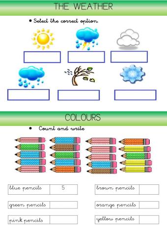 The weather and colours