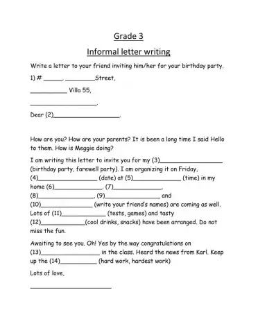 Informal letter